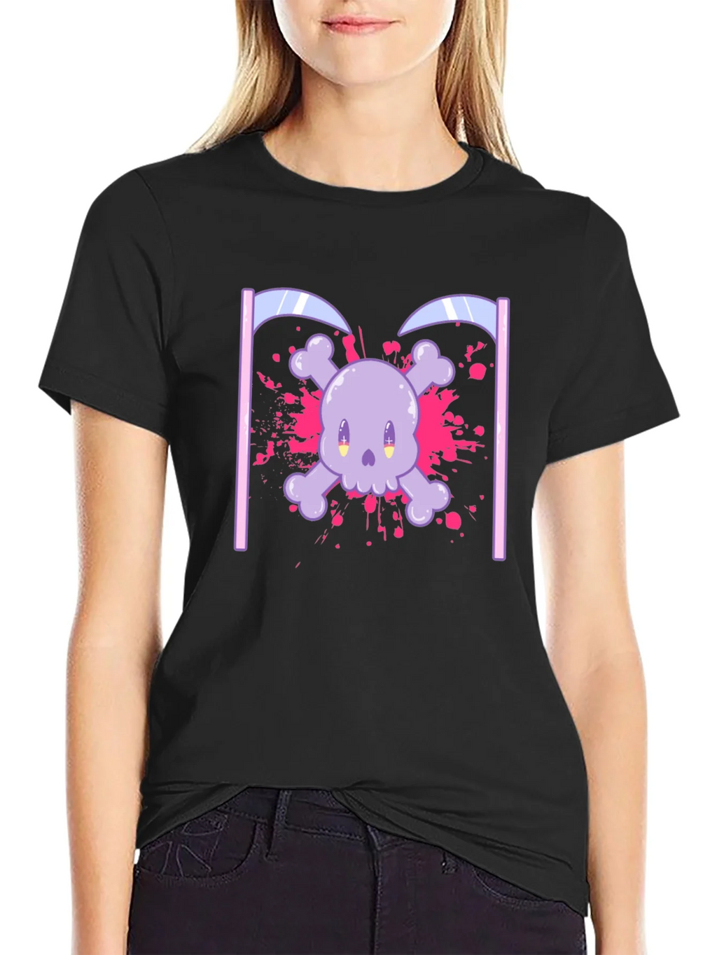 Cute Skull and Crossbones Graphic T-Shirt product image 2