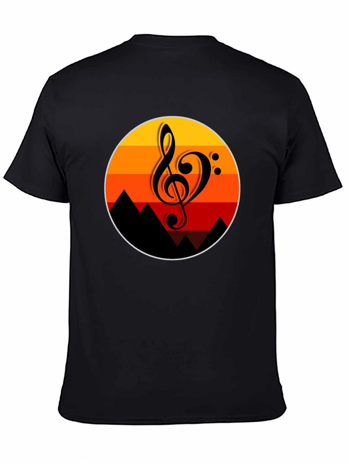 Sunset Music Note Graphic T-Shirt product image 4