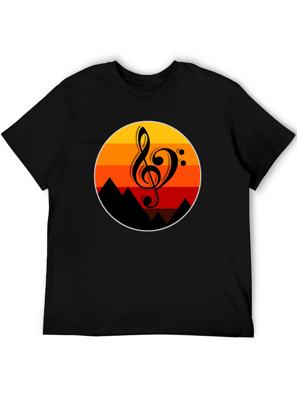 Sunset Music Note Graphic T-Shirt product image 5
