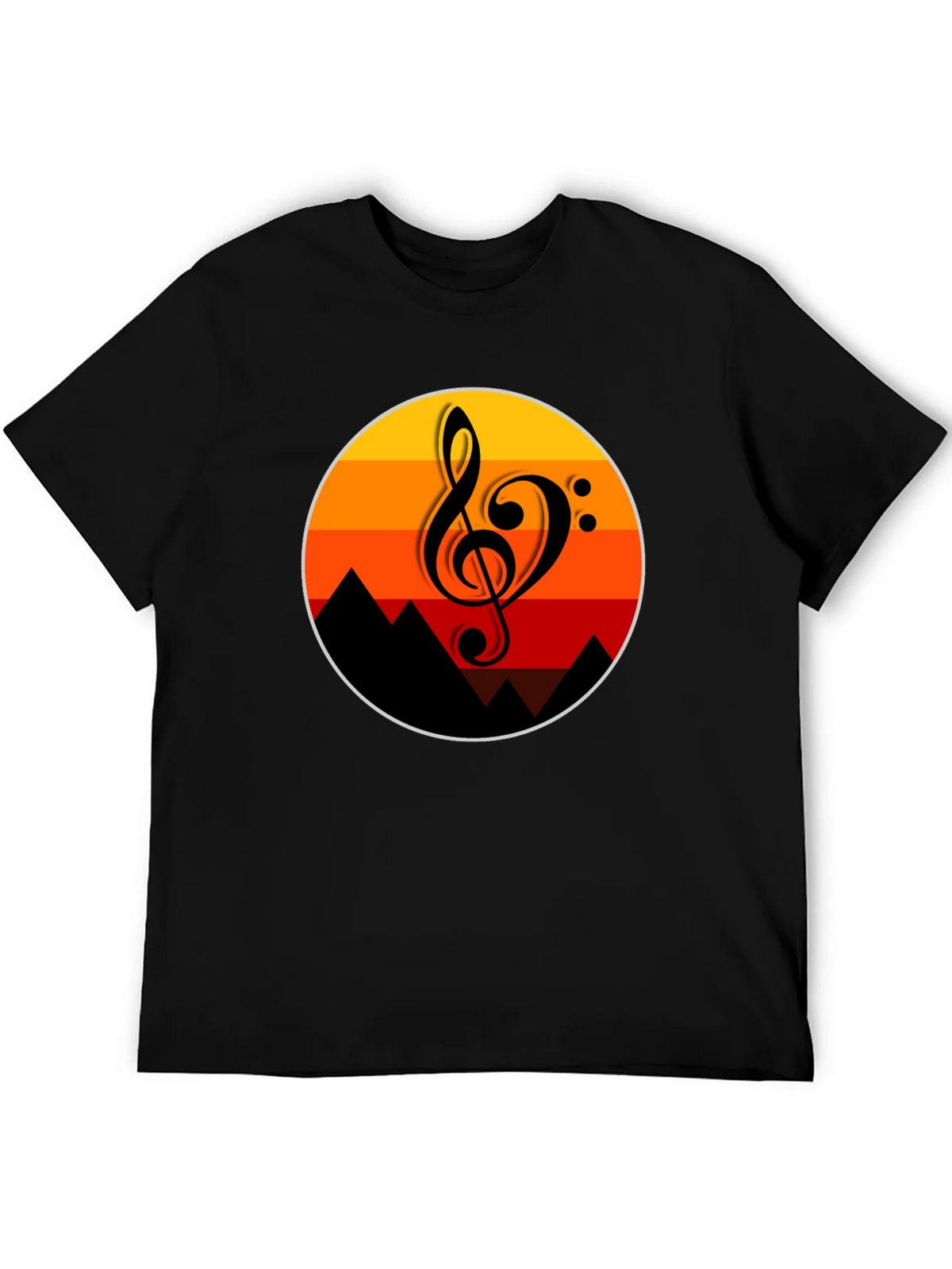Sunset Music Note Graphic T-Shirt product image 5
