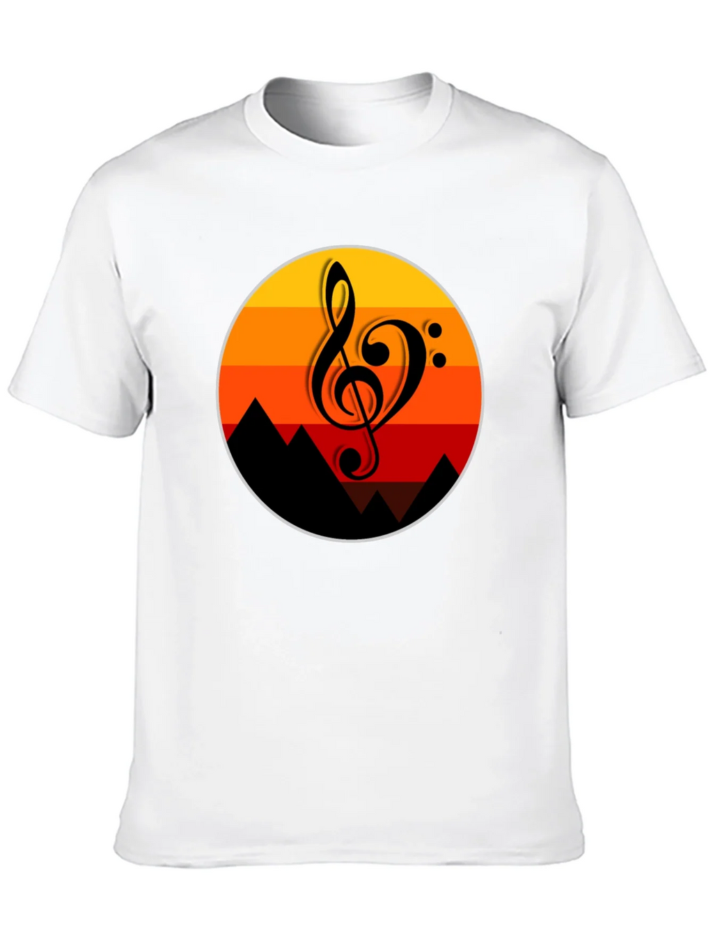 Sunset Music Note Graphic T-Shirt product image 9