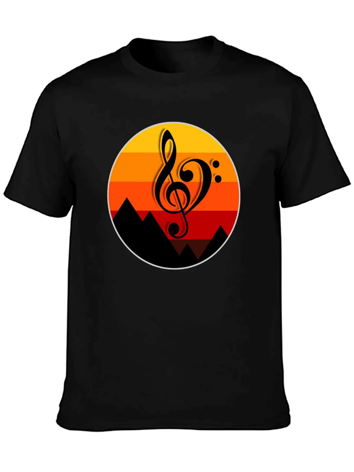 Sunset Music Note Graphic T-Shirt product image 3