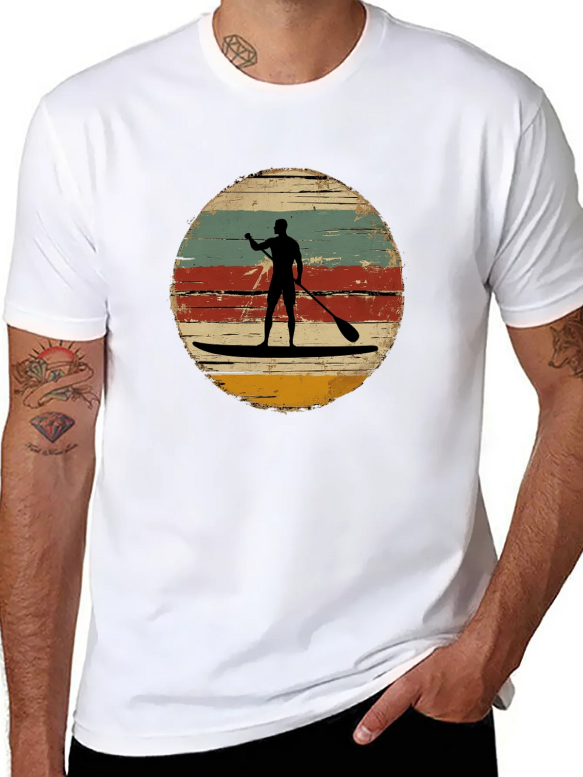 Retro Paddle Boarding T-Shirt - Vintage Style Surfing Tee product image 7
