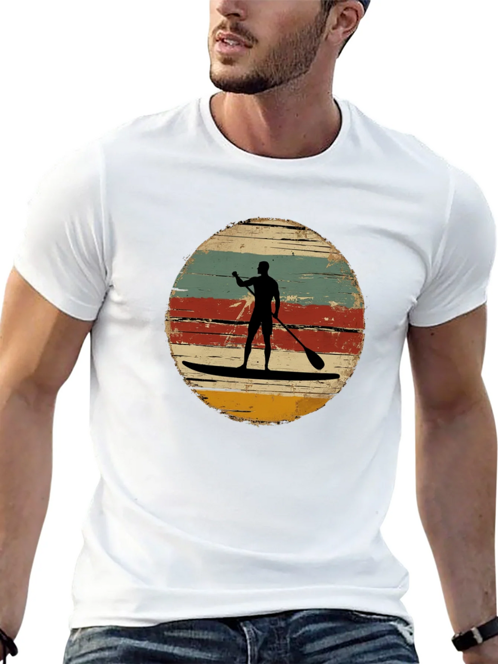 Retro Paddle Boarding T-Shirt - Vintage Style Surfing Tee product image 12