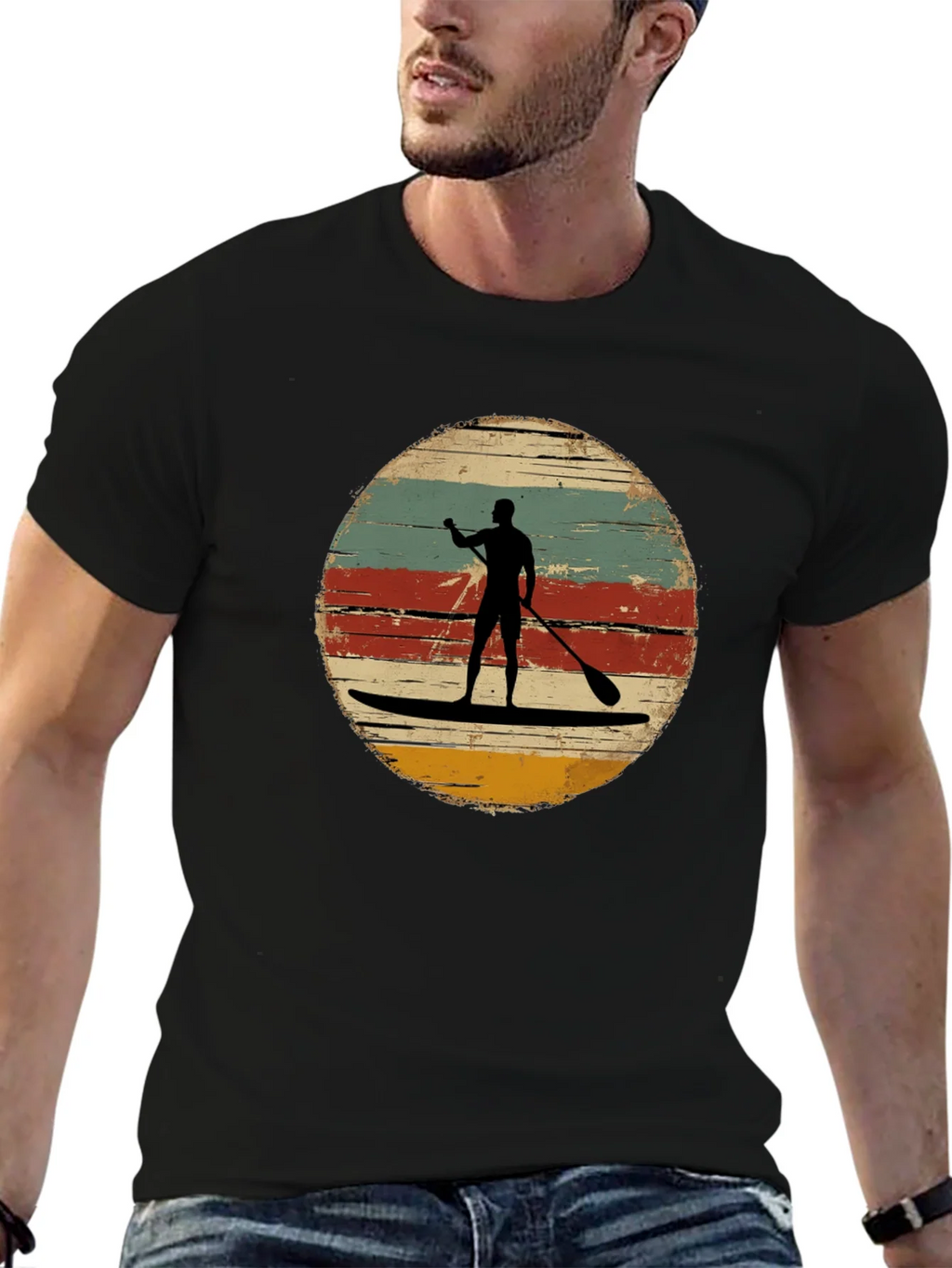 Retro Paddle Boarding T-Shirt - Vintage Style Surfing Tee product image 6