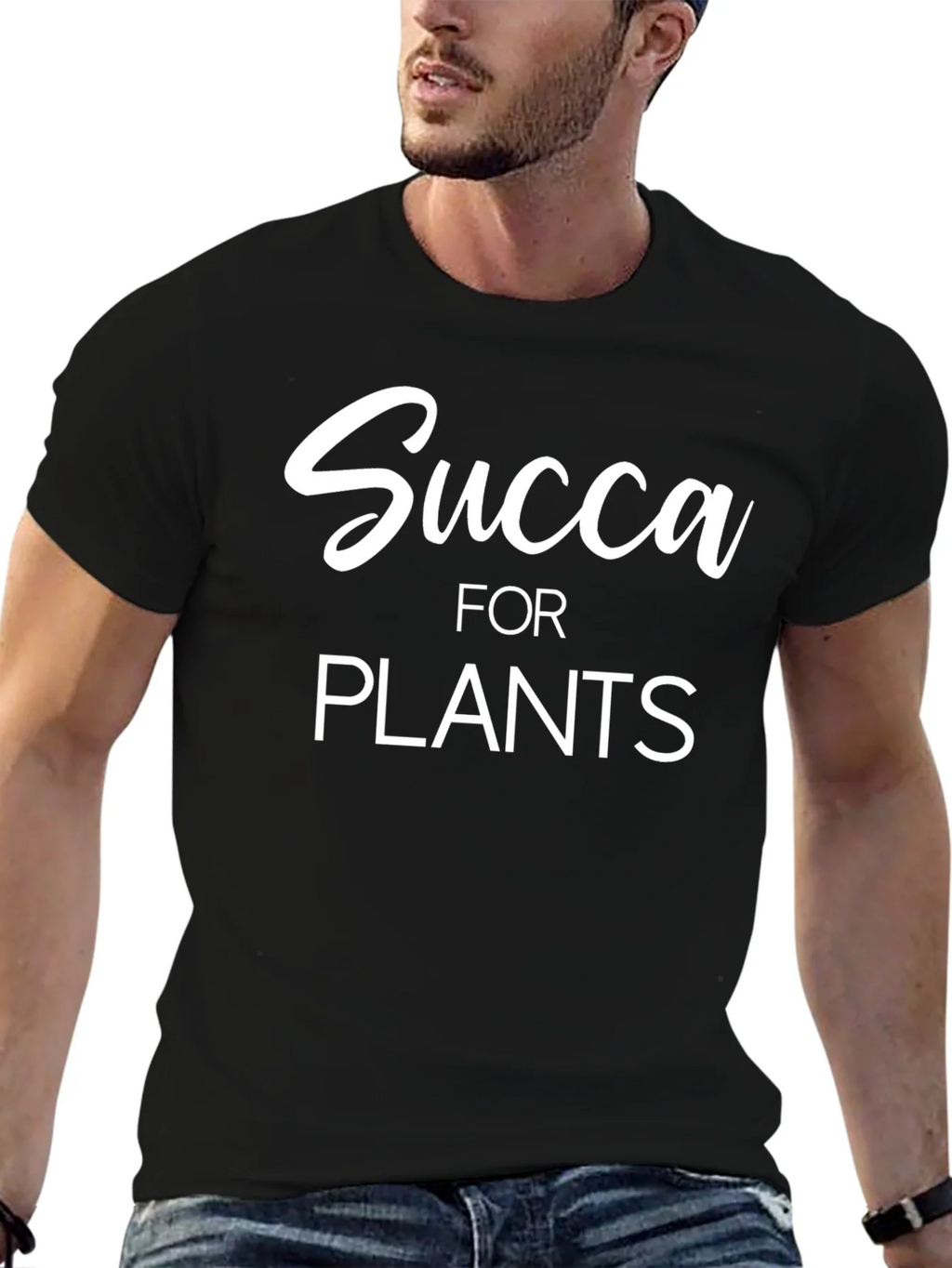 Succa for Plants Graphic Tee - Black Cotton Shirt product image 6
