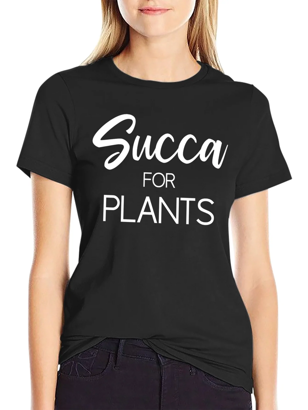 Succa for Plants Graphic Tee - Black Cotton Shirt product image 2