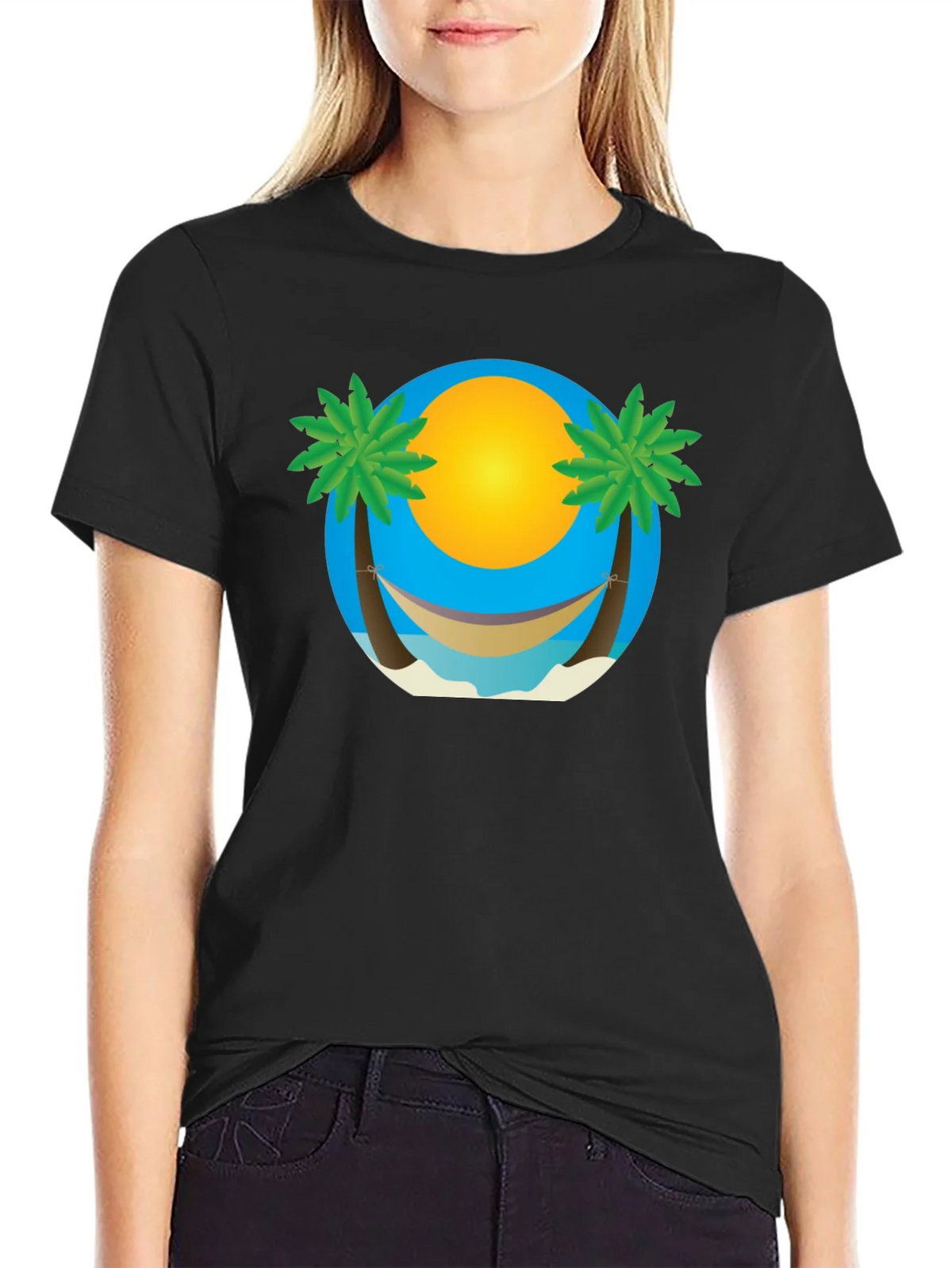 Tropical Beach Hammock Graphic Tee product image 2