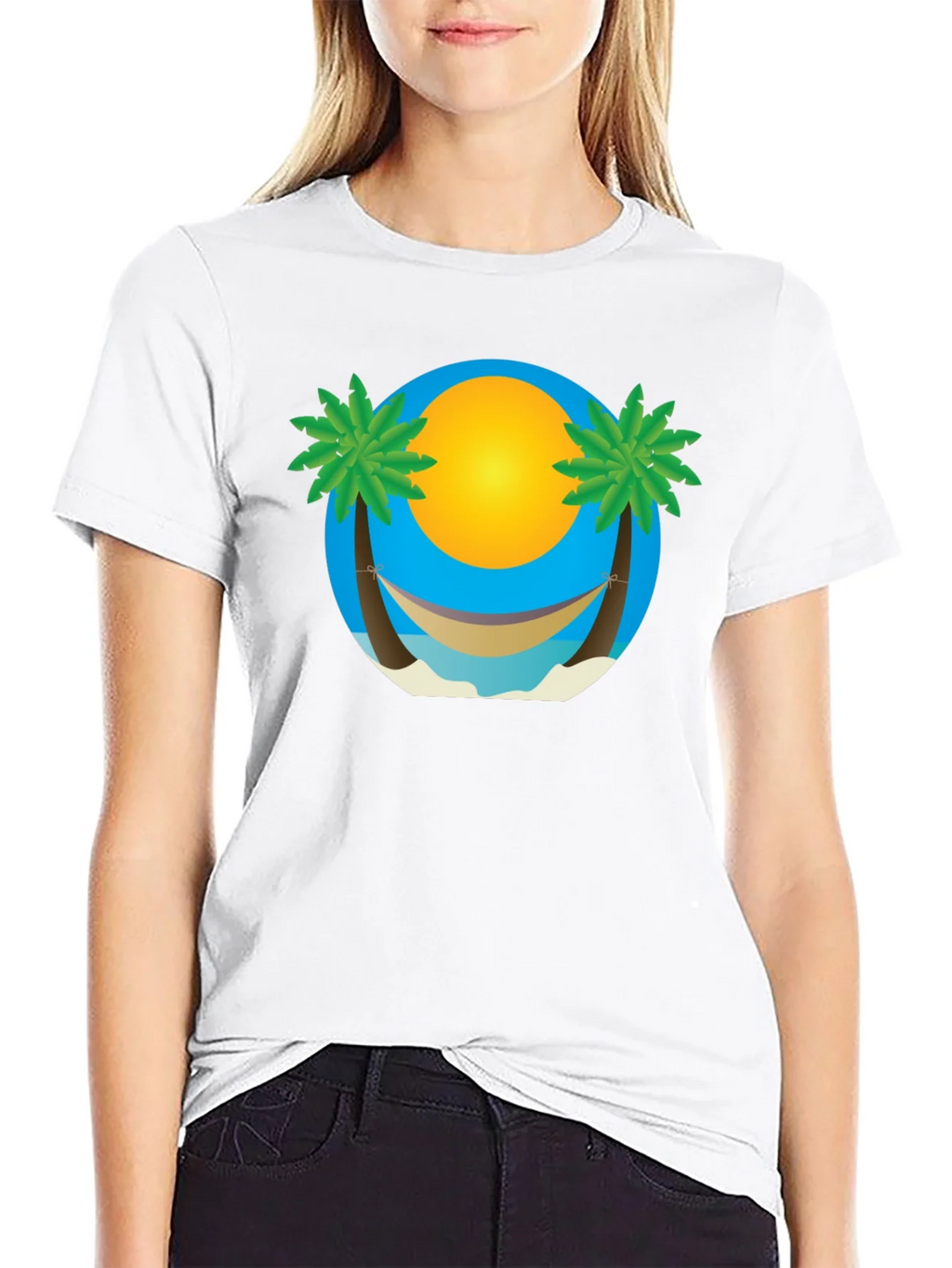 Tropical Beach Hammock Graphic Tee product image 8