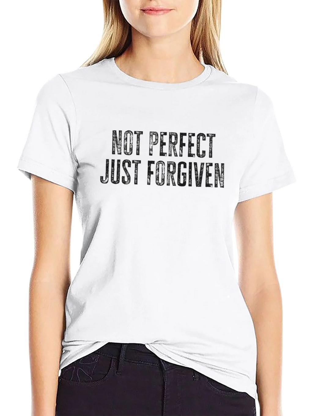 Not Perfect Just Forgiven Black T-Shirt product image 8