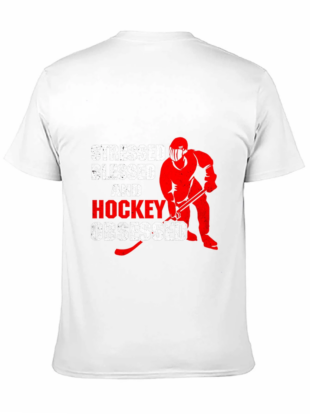 Stressed Blessed & Hockey Obsessed Black T-Shirt product image 10