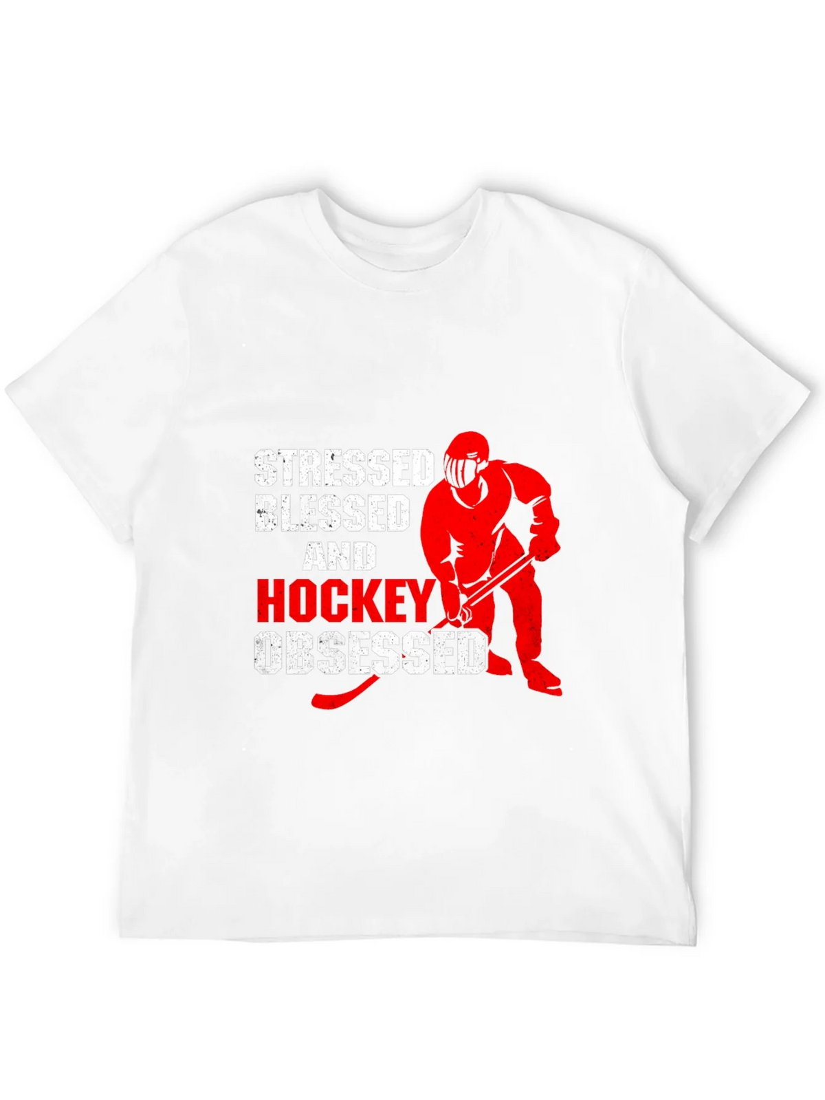 Stressed Blessed & Hockey Obsessed Black T-Shirt product image 11