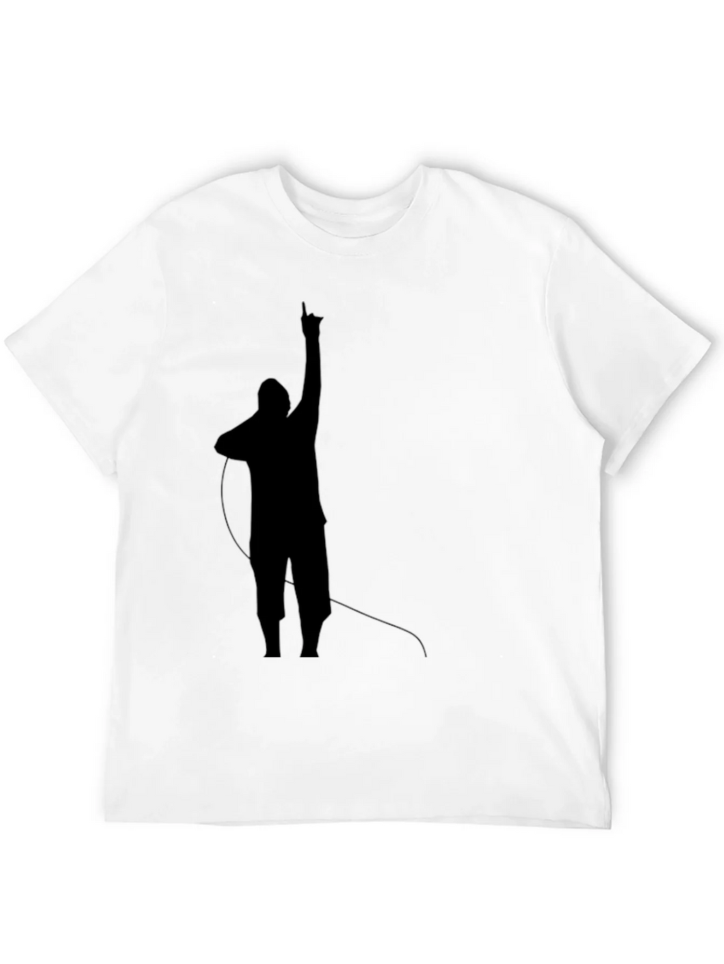 Mens Black T-Shirt with Silhouette Design product image 11
