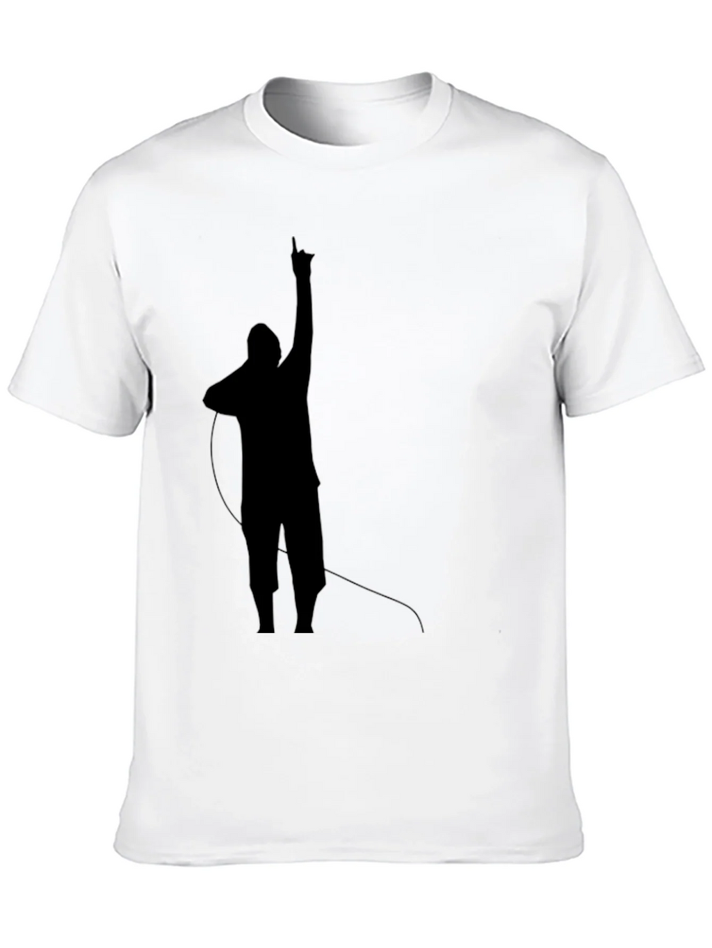 Mens Black T-Shirt with Silhouette Design product image 9