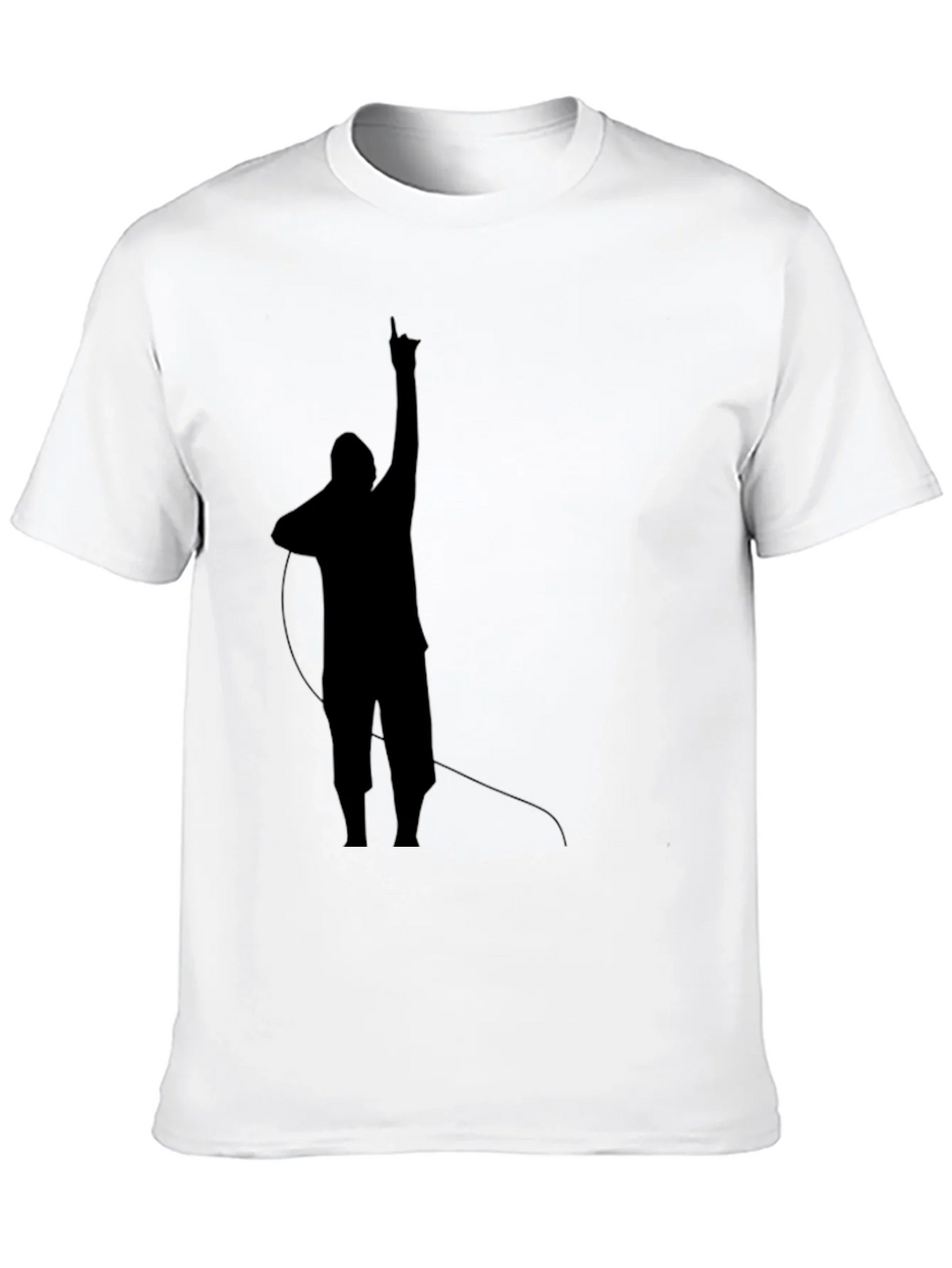 Mens Black T-Shirt with Silhouette Design product image 9