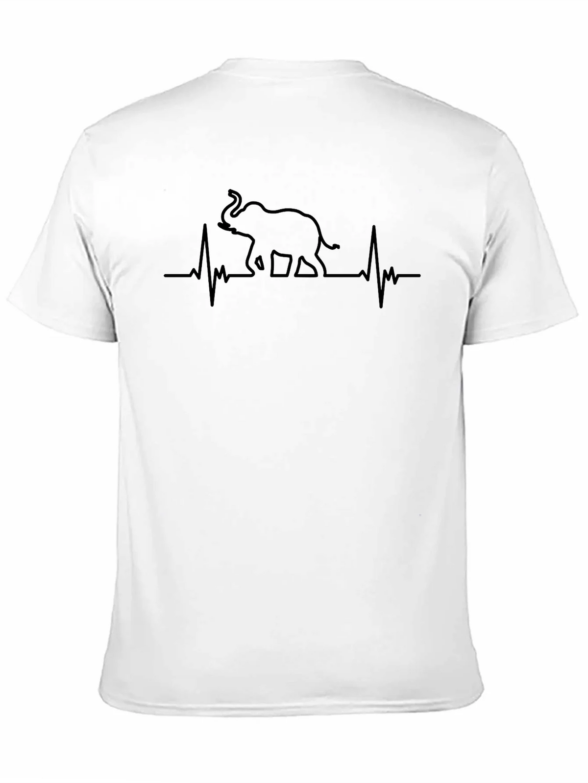 Elephant Heartbeat Graphic Tee - Black Crew Neck T-Shirt product image 10