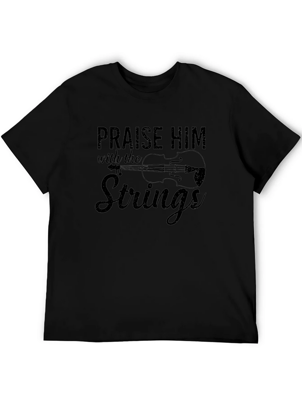Praise Him With the Strings Black T-Shirt product image 5