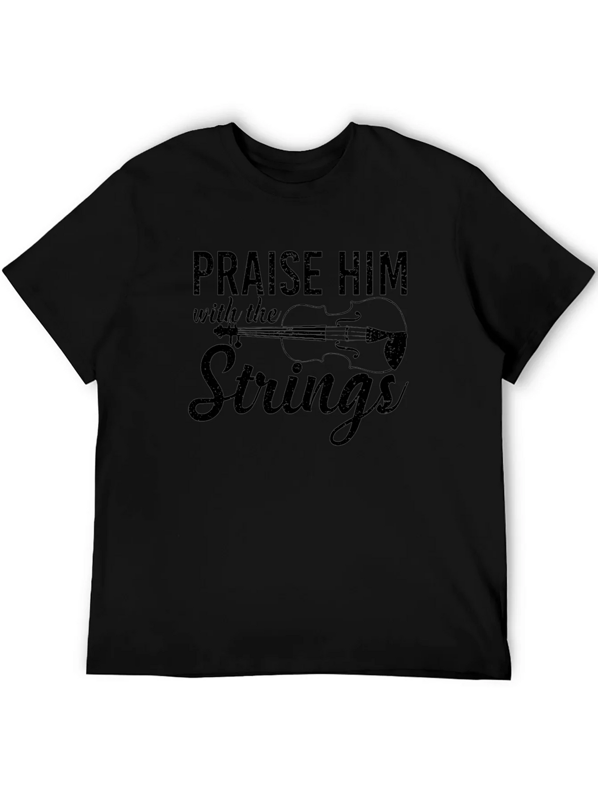 Praise Him With the Strings Black T-Shirt product image 5
