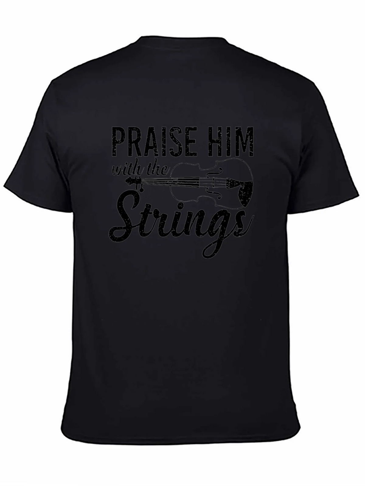 Praise Him With the Strings Black T-Shirt product image 4