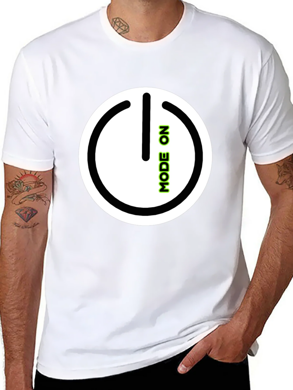 Mode On Black Graphic Tee product image 7