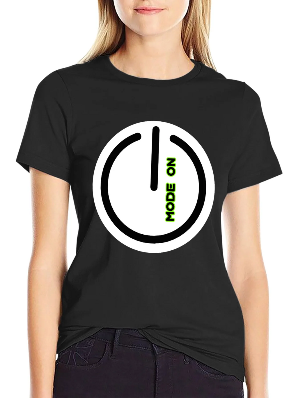Mode On Black Graphic Tee product image 2
