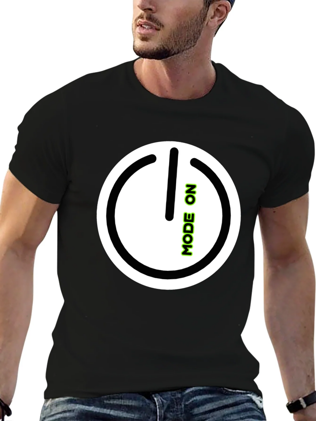 Mode On Black Graphic Tee product image 6