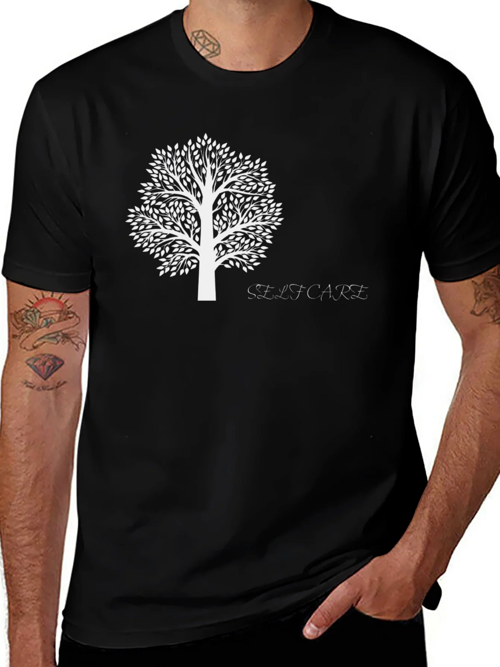 Black Tree of Life Graphic Tee - Self-Care Shirt product image 1