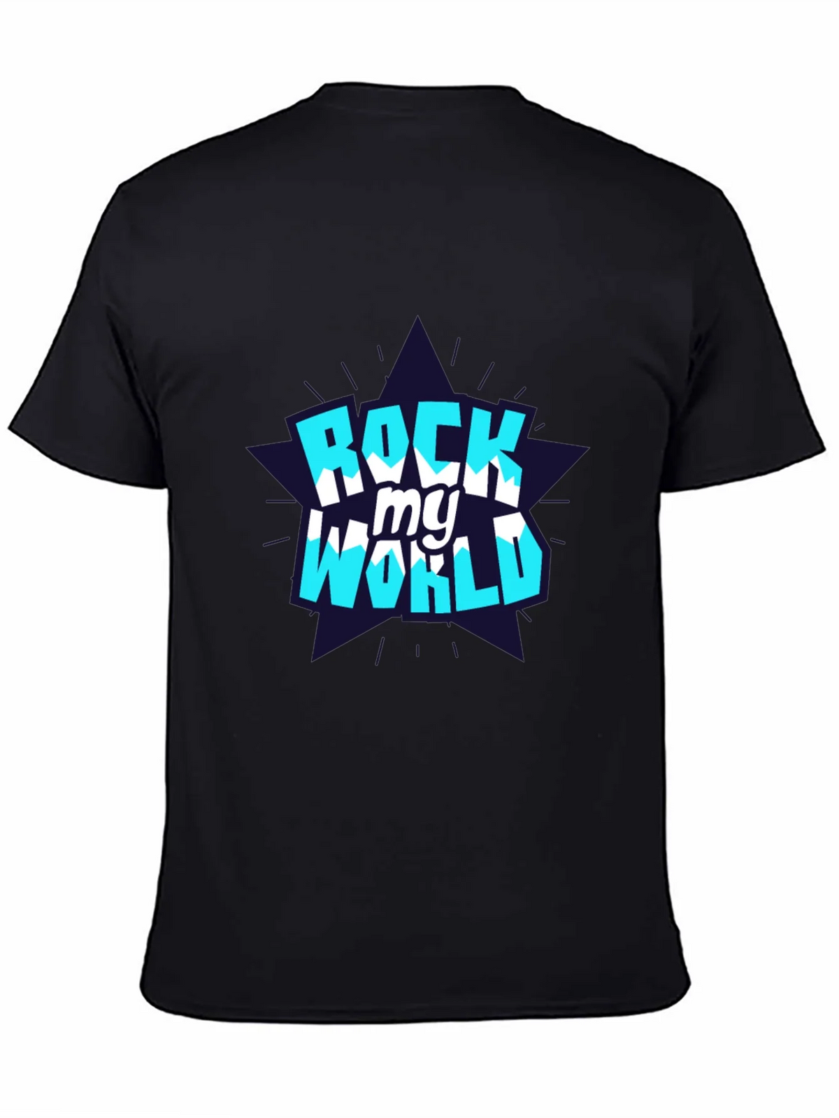 Rock My World Graphic Tee - Stylish Black Cotton T-Shirt product image 4