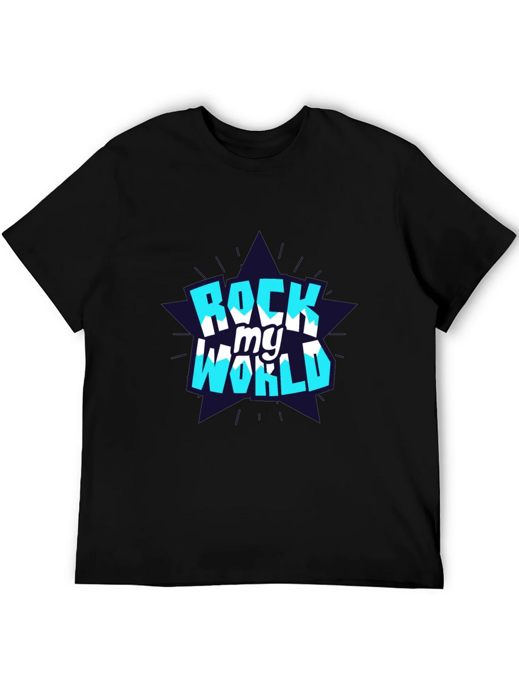 Rock My World Graphic Tee - Stylish Black Cotton T-Shirt product image 5