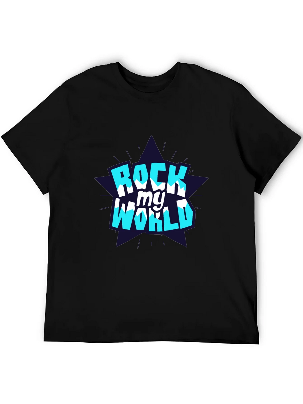 Rock My World Graphic Tee - Stylish Black Cotton T-Shirt product image 5
