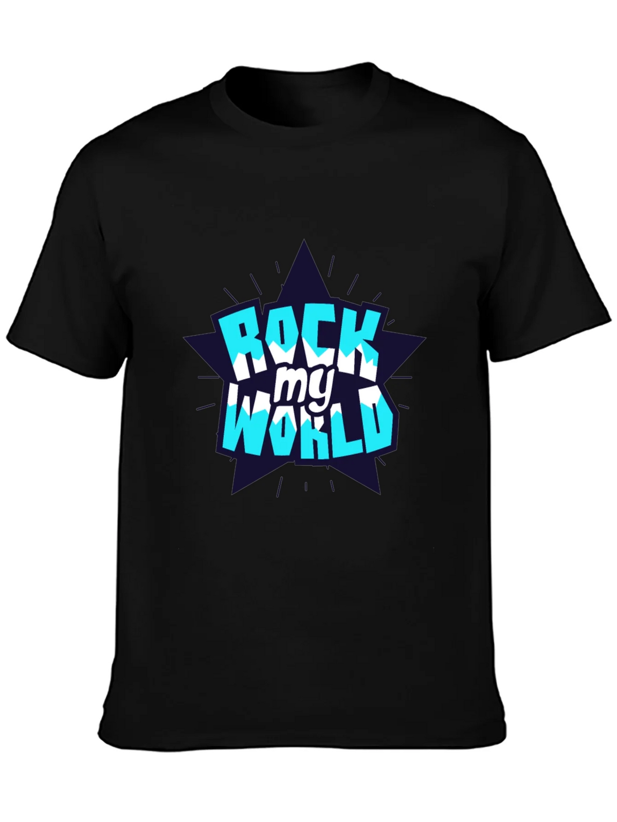 Rock My World Graphic Tee - Stylish Black Cotton T-Shirt product image 3