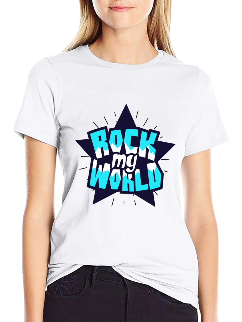 Rock My World Graphic Tee - Stylish Black Cotton T-Shirt product image 8