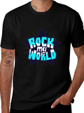 Rock My World Graphic Tee - Stylish Black Cotton T-Shirt product image 1