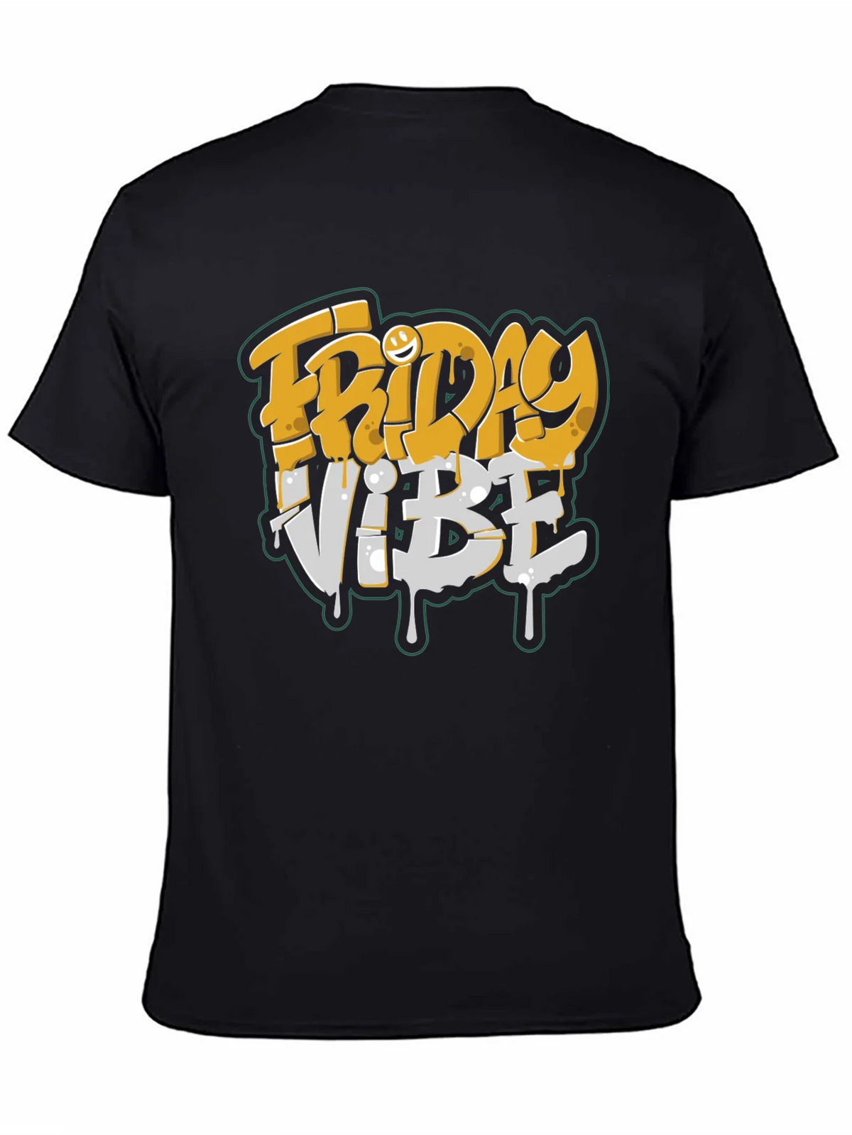 Friday Vibe Graphic Tee - Black Short Sleeve T-Shirt product image 4