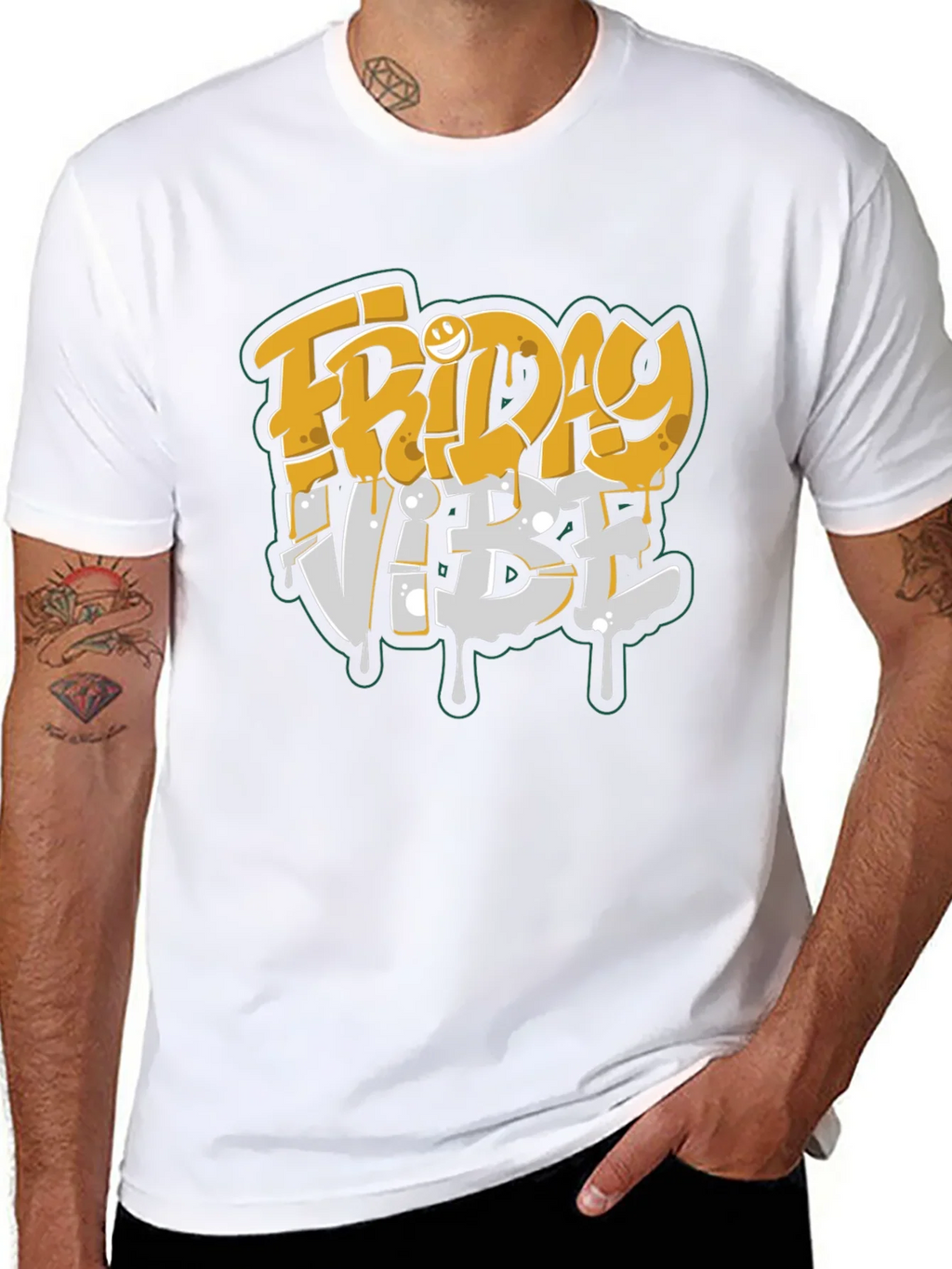 Friday Vibe Graphic Tee - Black Short Sleeve T-Shirt product image 7