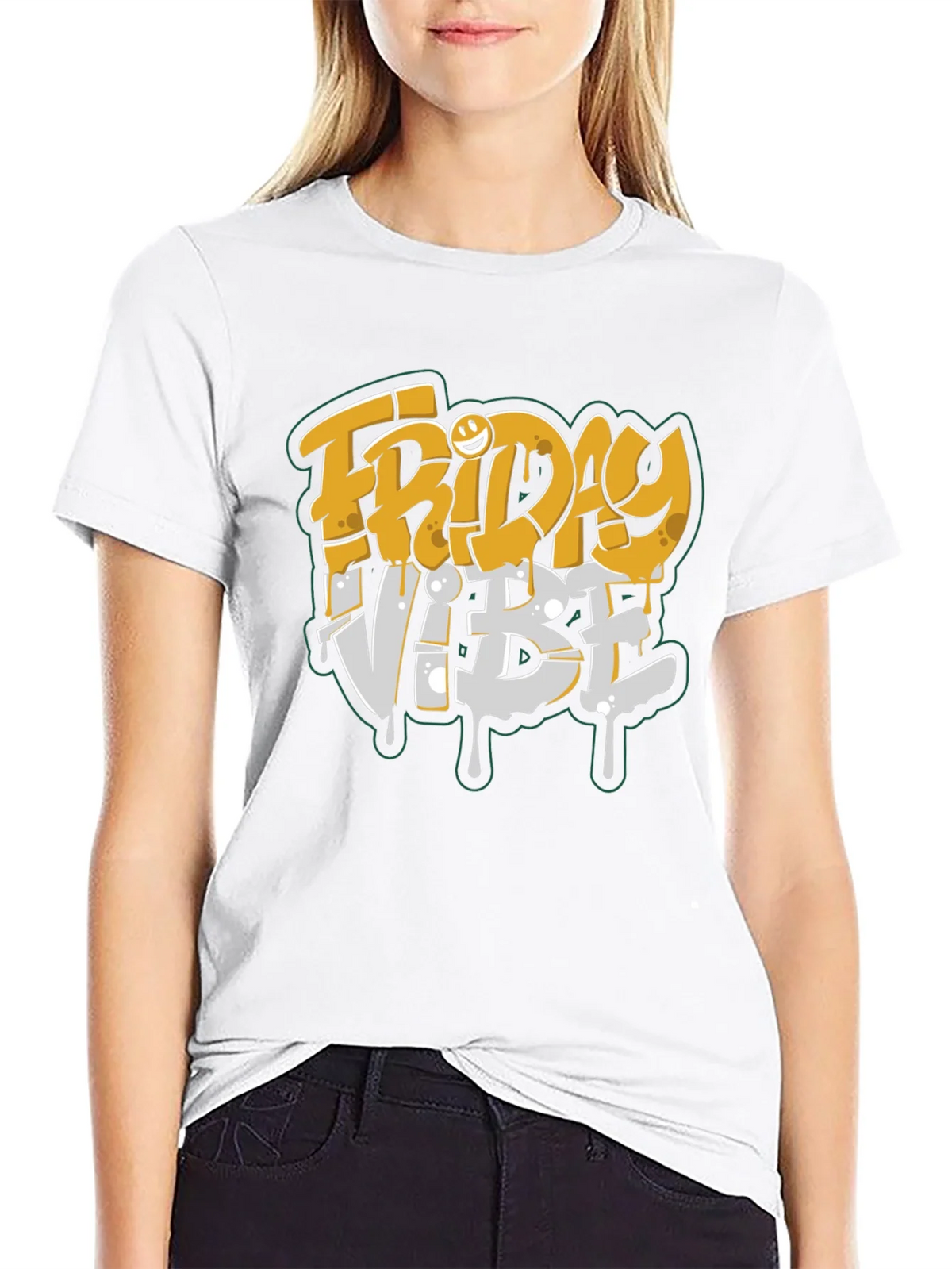 Friday Vibe Graphic Tee - Black Short Sleeve T-Shirt product image 8
