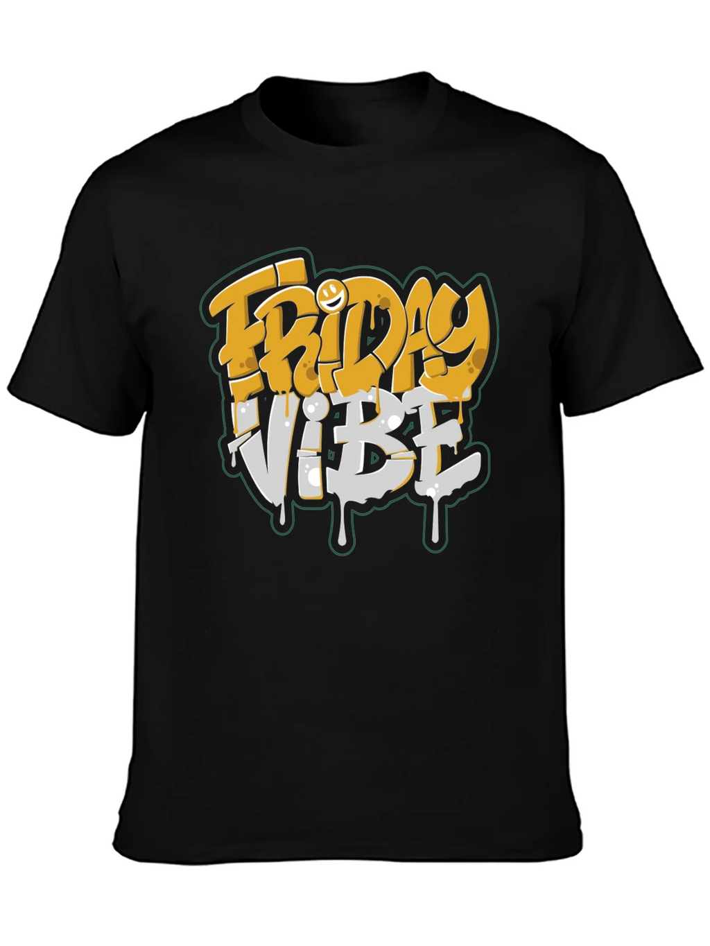 Friday Vibe Graphic Tee - Black Short Sleeve T-Shirt product image 3