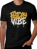 Friday Vibe Graphic Tee - Black Short Sleeve T-Shirt product image 1