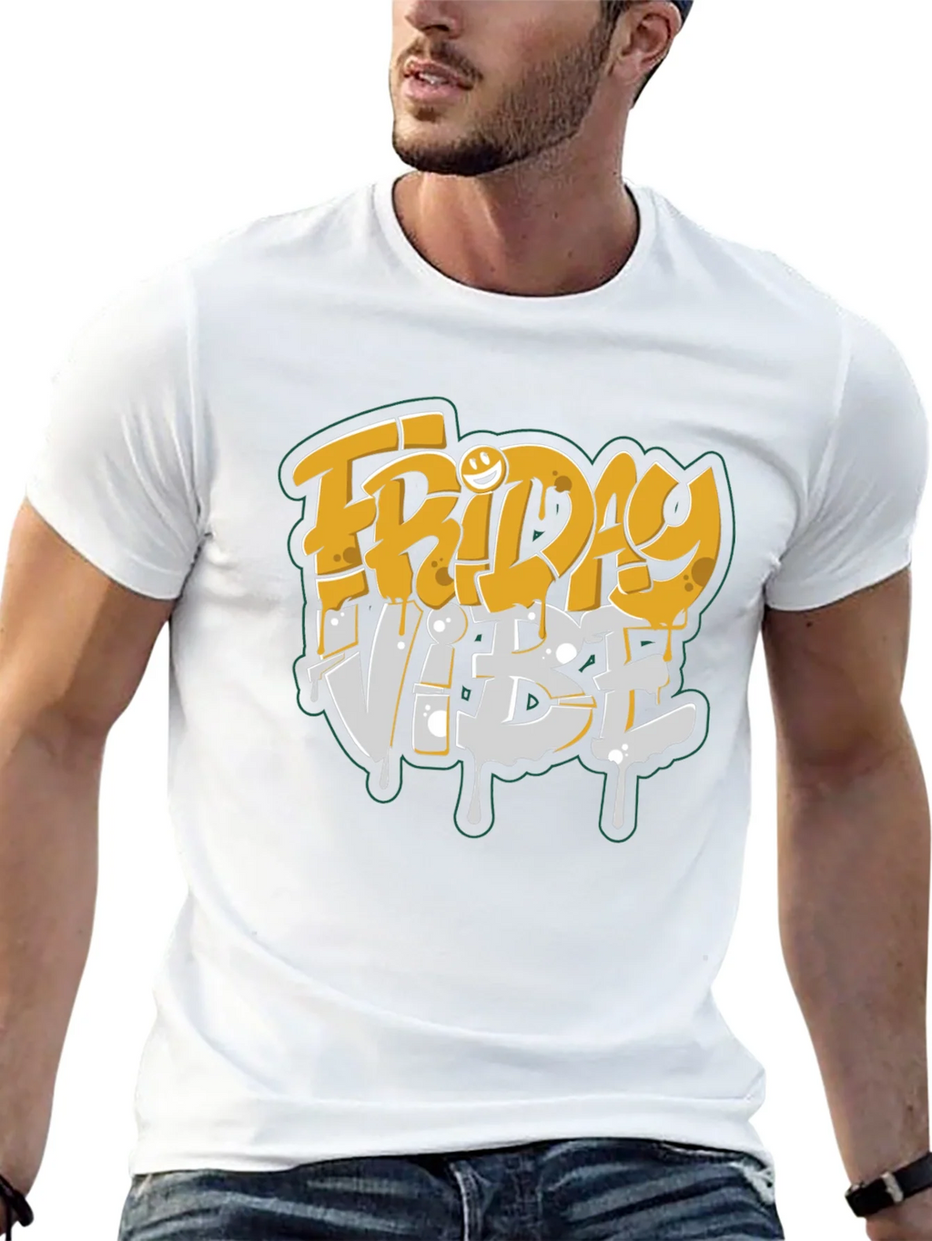 Friday Vibe Graphic Tee - Black Short Sleeve T-Shirt product image 12