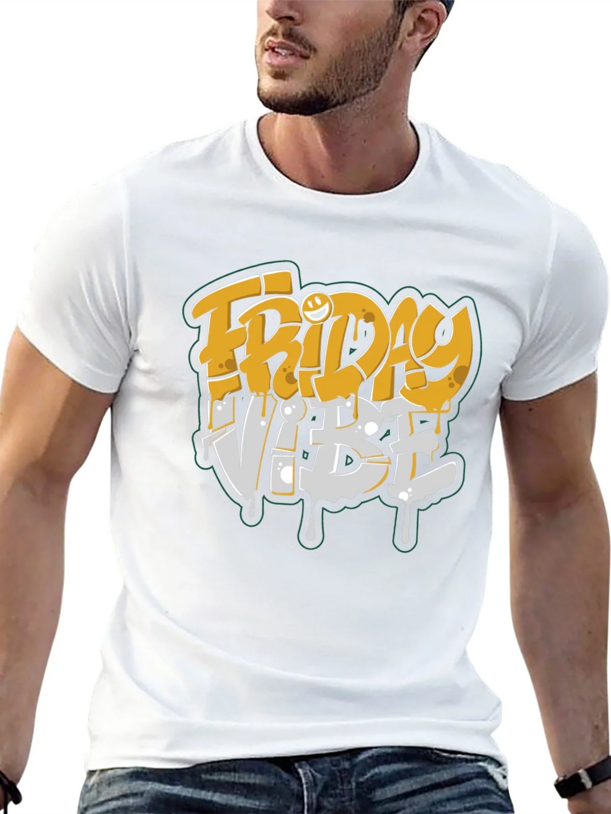 Friday Vibe Graphic Tee - Black Short Sleeve T-Shirt product image 12