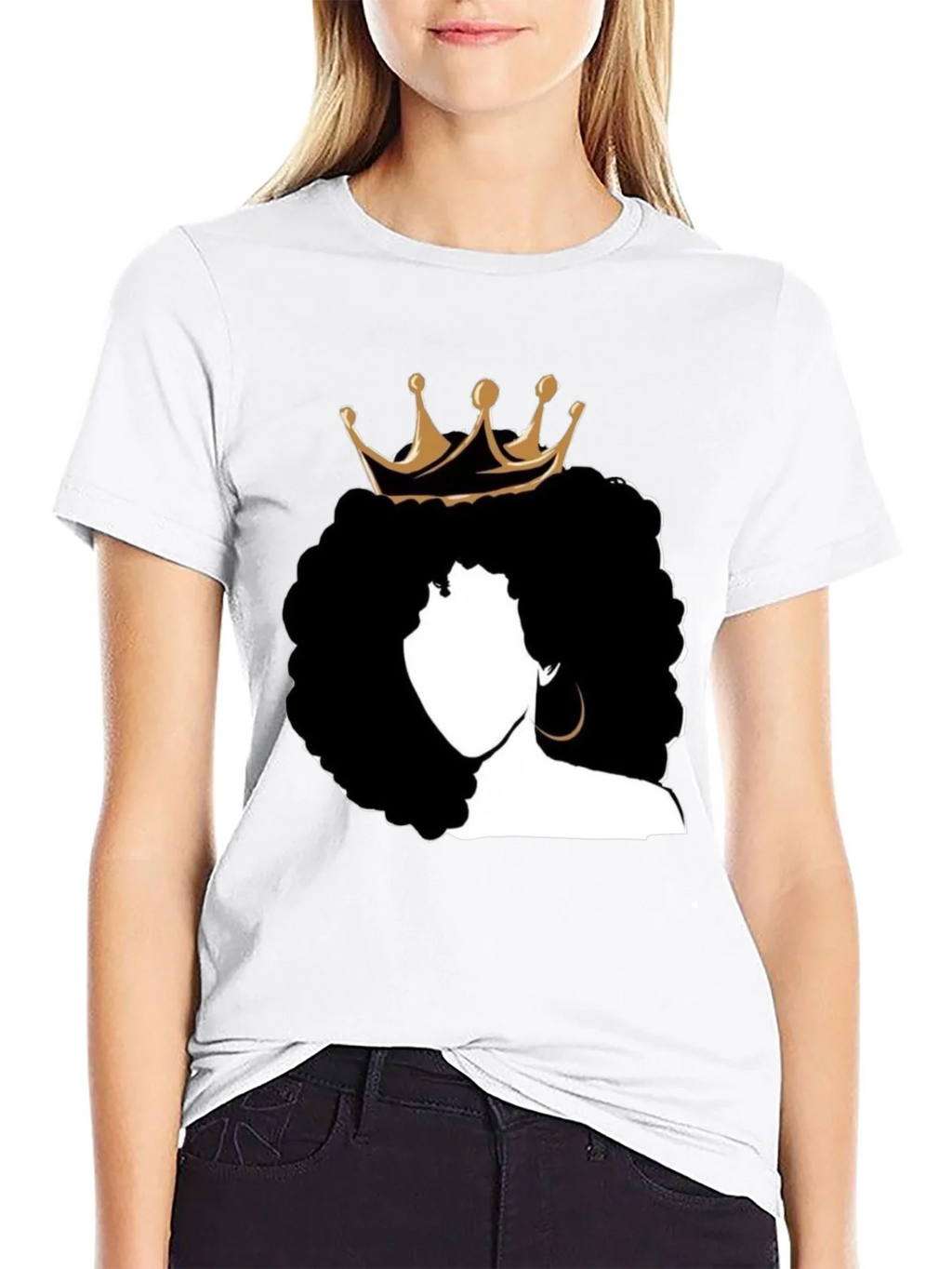 Queen Afro T-Shirt - Black Graphic Tee product image 8