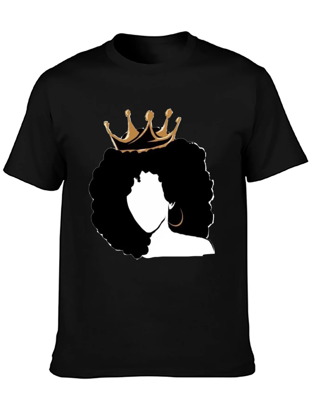 Queen Afro T-Shirt - Black Graphic Tee product image 3