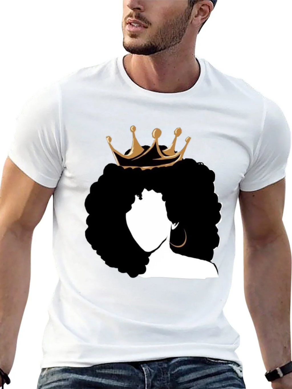 Queen Afro T-Shirt - Black Graphic Tee product image 12