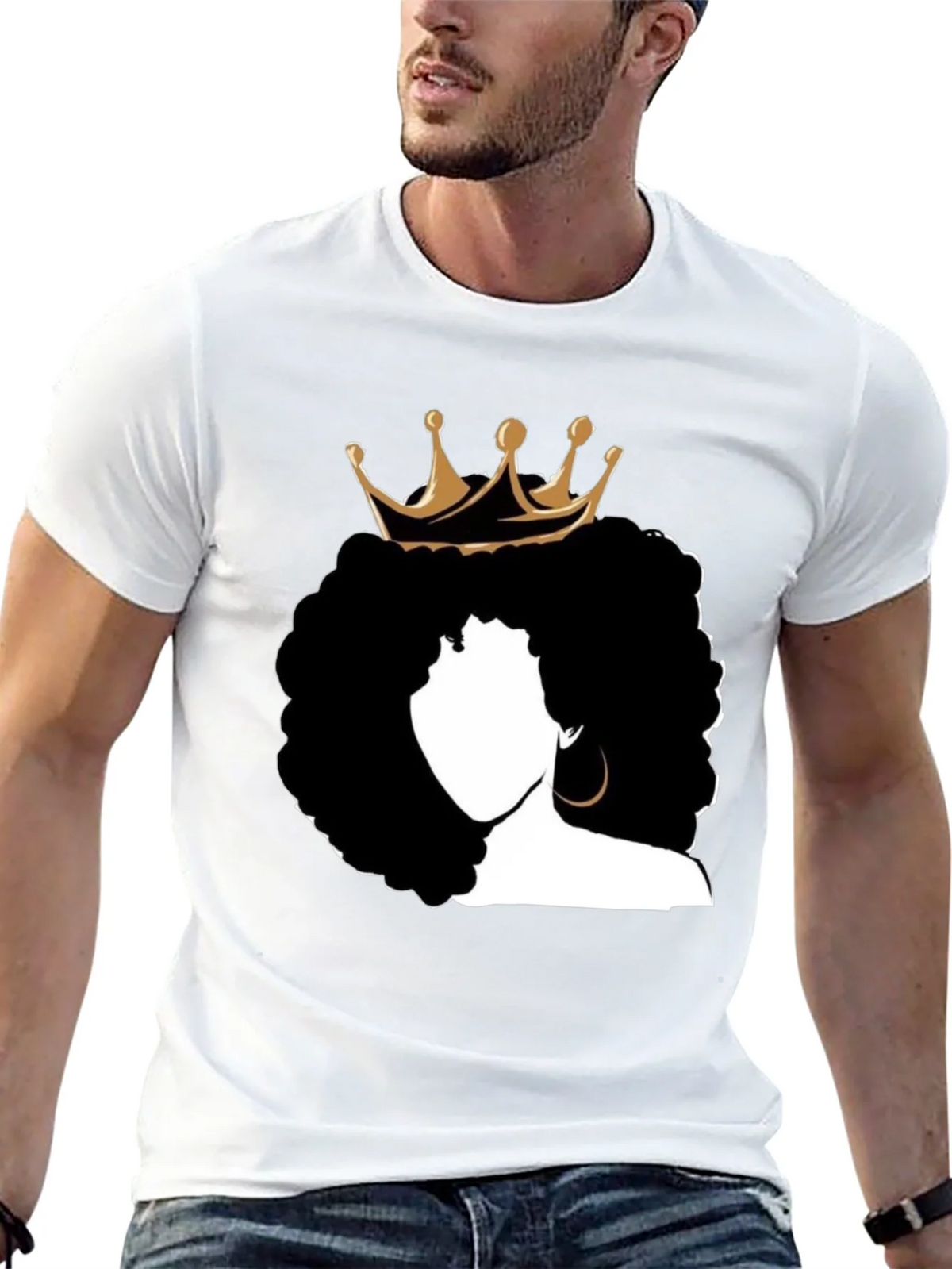 Queen Afro T-Shirt - Black Graphic Tee product image 12