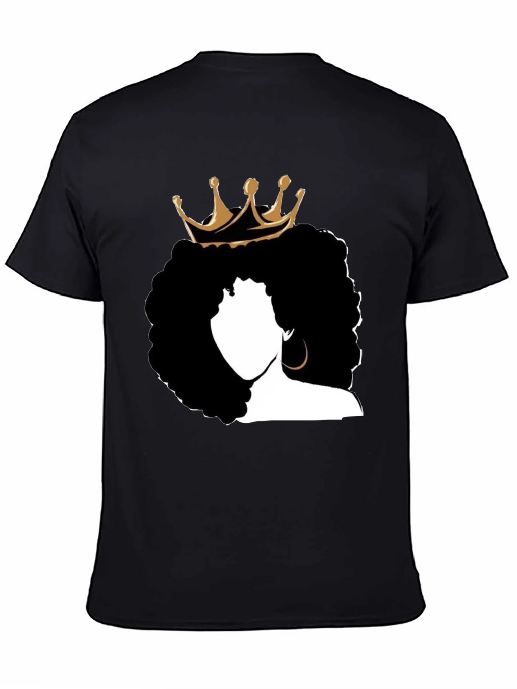 Queen Afro T-Shirt - Black Graphic Tee product image 4