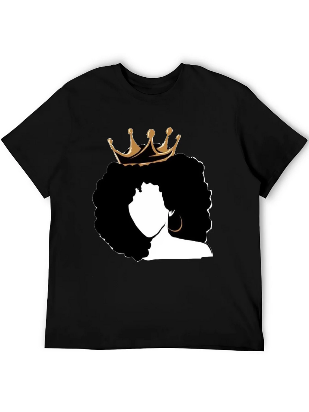 Queen Afro T-Shirt - Black Graphic Tee product image 5