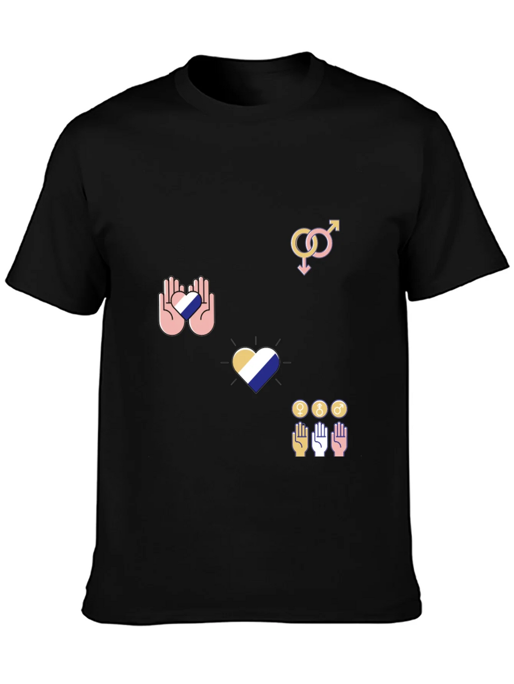 Pride Graphic Tee - Black Cotton Blend product image 3