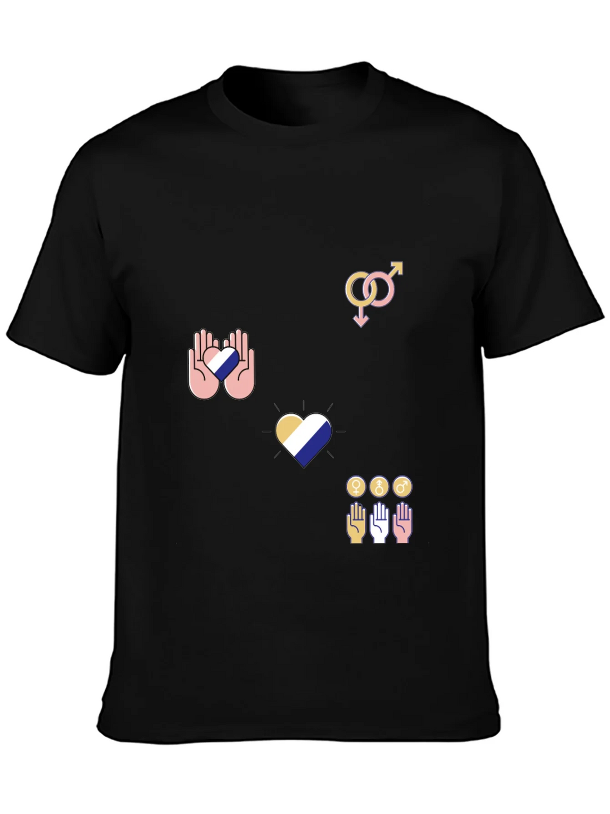 Pride Graphic Tee - Black Cotton Blend product image 3
