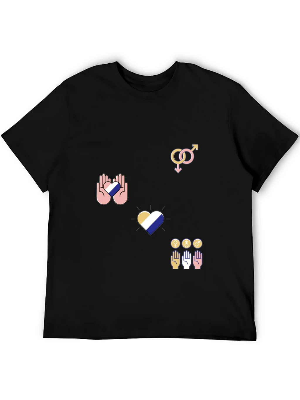 Pride Graphic Tee - Black Cotton Blend product image 5