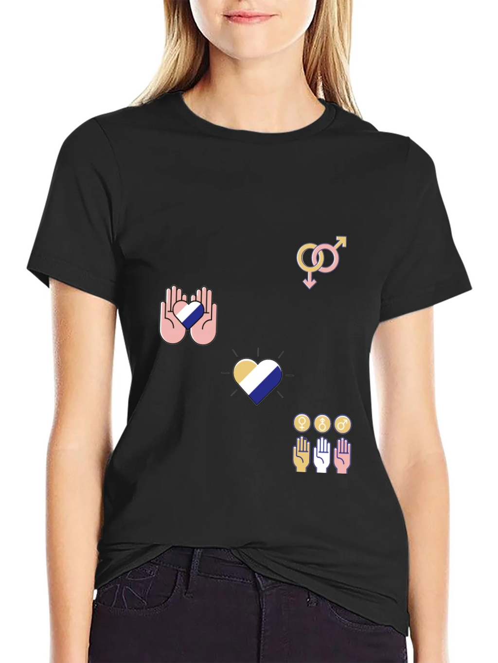 Pride Graphic Tee - Black Cotton Blend product image 2
